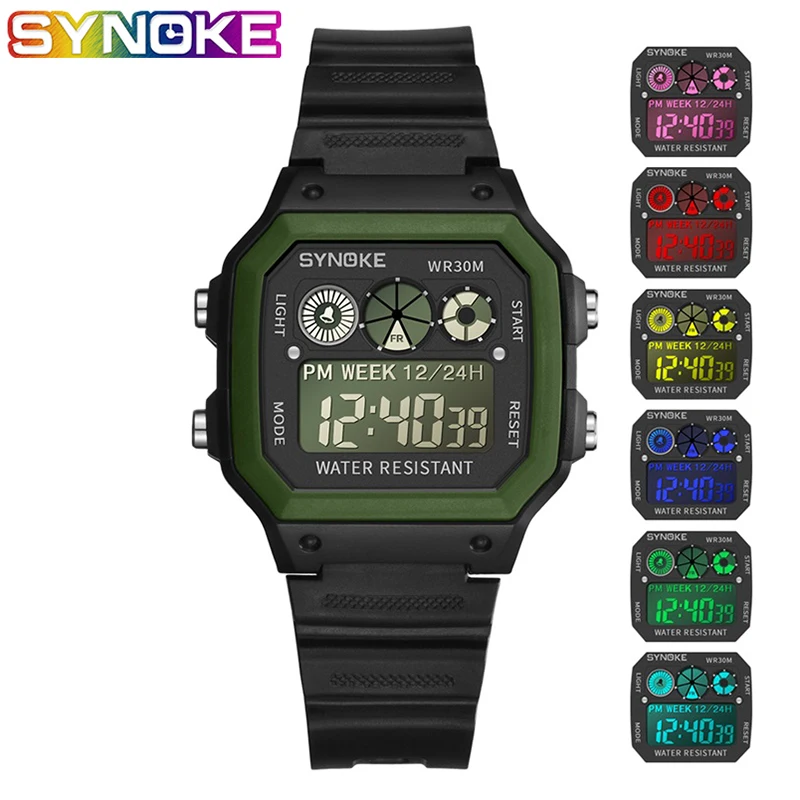 SYNOKE Square Digital Watch G style Simple Black Small Wrist Trend Comfortable Watch Band Men Women Sport Watch
SYNOKE Square Digital Watch G style Simple Black Small Wrist Trend Comfortable Watch Band Men Women Sport Watch