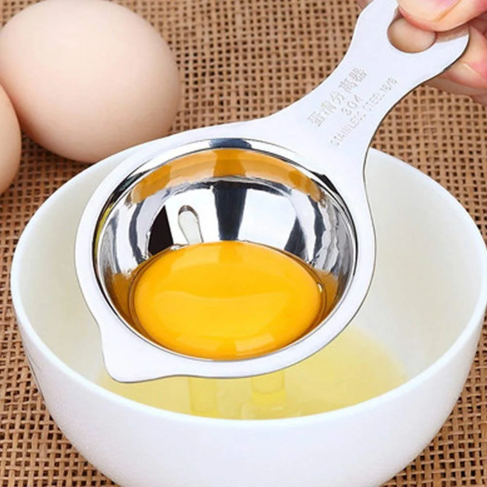 Kitchen Tools 304 Stainless Steel Egg Separator Tool Spoon Egg Yolk White Separator Egg Divider
Kitchen Tools 304 Stainless Steel Egg Separator Tool Spoon Egg Yolk White Separator Egg Divider