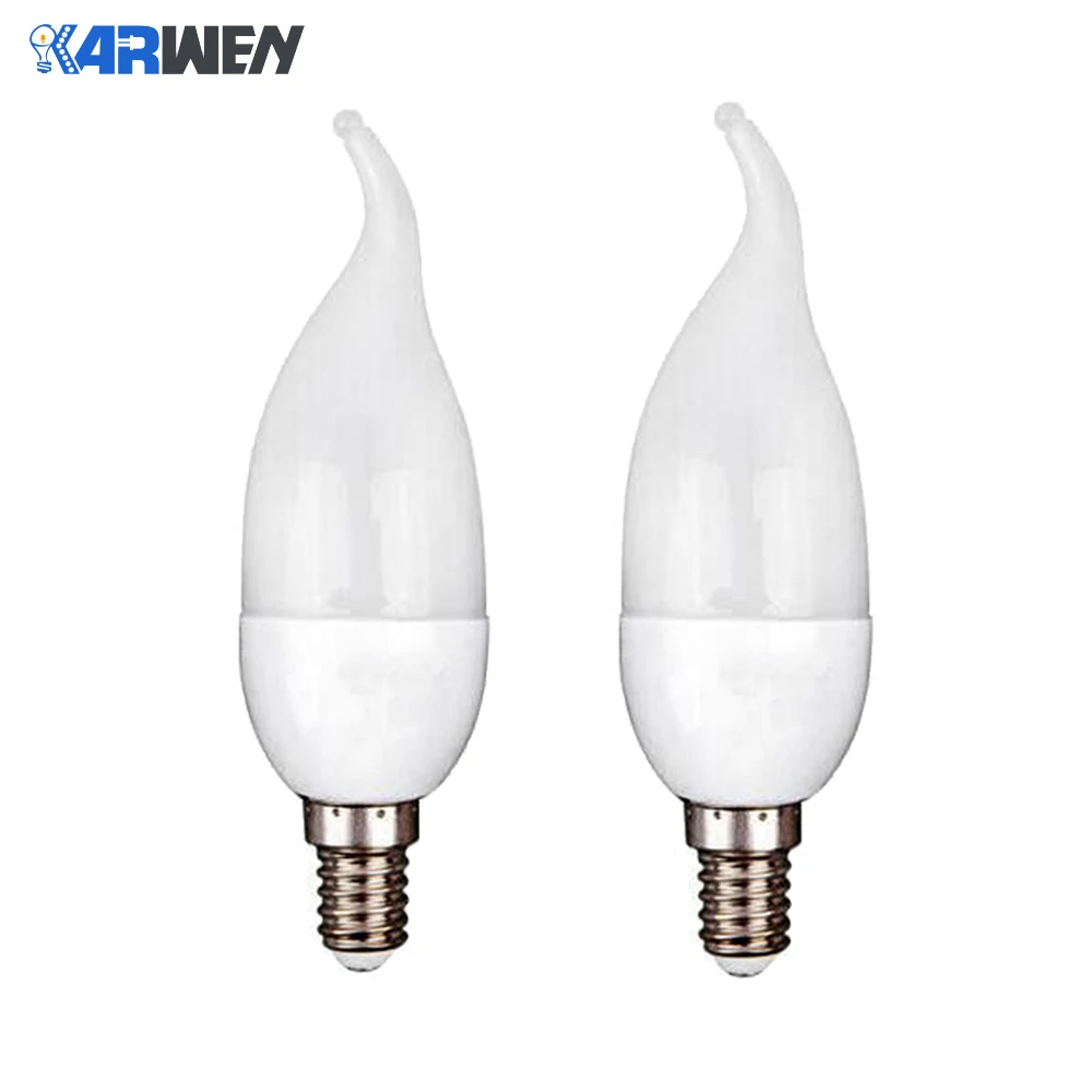 KARWEN 6PCS LED Candle Bulb Light SMD 2835 E14 5W Led Lamp Cold Warm White Energy Saving Lamp For Home Decoration
KARWEN 6PCS LED Candle Bulb Light SMD 2835 E14 5W Led Lamp Cold Warm White Energy Saving Lamp For Home Decoration