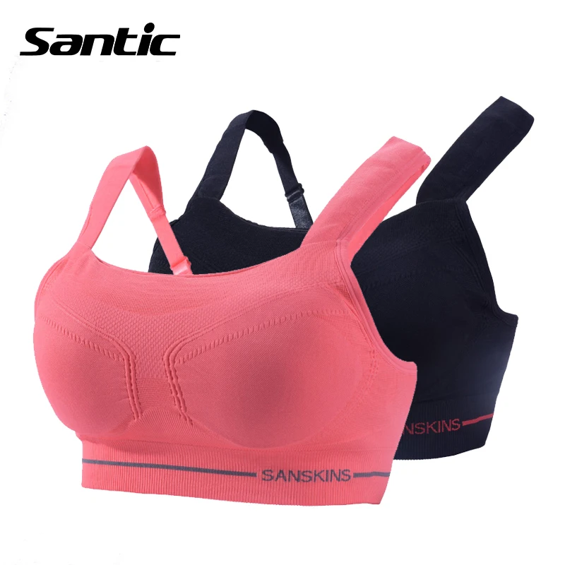 Santic Sports Bra Breathable Elastic Padded Seamless Brassiere Top Fitness Women For Running Outdoor Yoga Cycling Clothing
Santic Sports Bra Breathable Elastic Padded Seamless Brassiere Top Fitness Women For Running Outdoor Yoga Cycling Clothing