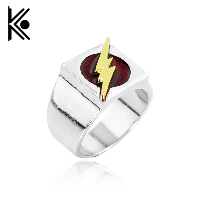 Flash ring Superhero Ring with Gold Flash Lighting Logo Silver Ring,DC Movie Comic Ring Jewelry High quality
Flash ring Superhero Ring with Gold Flash Lighting Logo Silver Ring,DC Movie Comic Ring Jewelry High quality