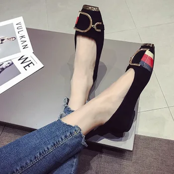 Dropshipping 2019 Fashion Women's Square Toe Metal Buckle Flat Shoes Soft Leather Shallow Mouth Woman Ballet Flats XXZ22
Dropshipping 2019 Fashion Women's Square Toe Metal Buckle Flat Shoes Soft Leather Shallow Mouth Woman Ballet Flats XXZ22
