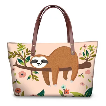 Customized Cute Cartoon Sloth Printed Woman's Handbags Casual Large Tote Bags Female Shoulder Bag for Girls Bolsos Mujer 2019
Customized Cute Cartoon Sloth Printed Woman's Handbags Casual Large Tote Bags Female Shoulder Bag for Girls Bolsos Mujer 2019