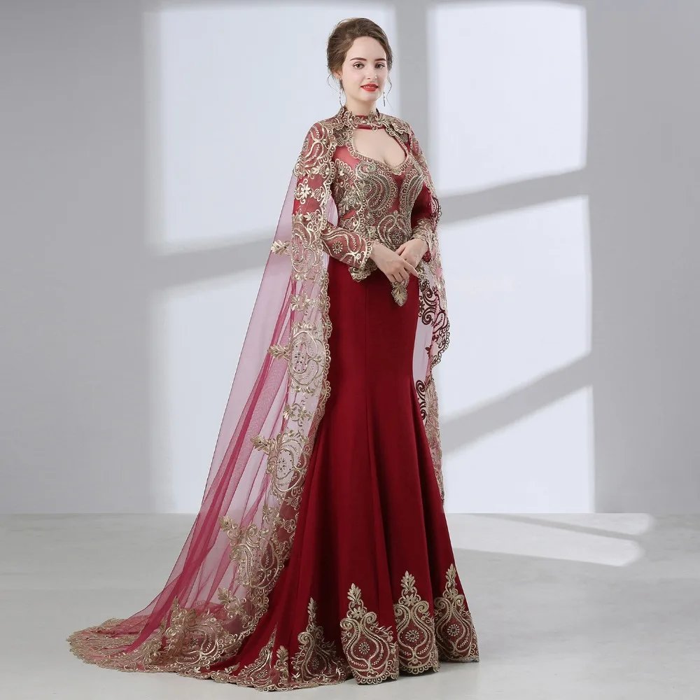 Бордовое платье Русалочки для матери невесты 2020 арабские вечерние платья Vestido De
