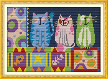 Abstract painting cats Printed on Canvas DMC Counted Chinese Cross Stitch Kits printed Cross-stitch set Embroidery Needlework
Abstract painting cats Printed on Canvas DMC Counted Chinese Cross Stitch Kits printed Cross-stitch set Embroidery Needlework