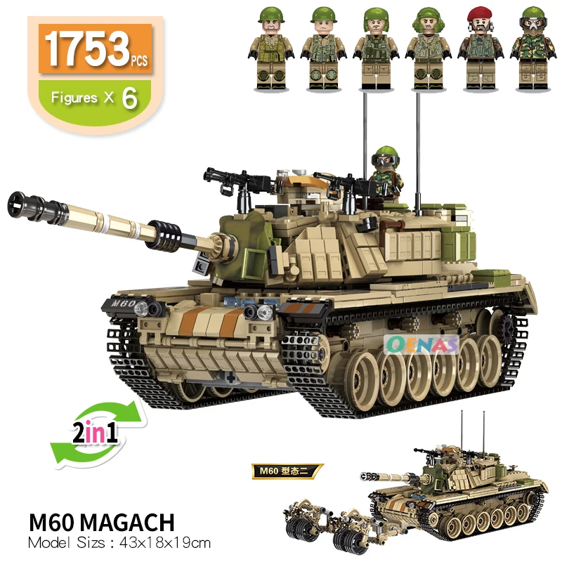 Military battle Israel M60 Magach main tank type tank DIY building blocks bricks kids Toys fit legoingly Children gift
Military battle Israel M60 Magach main tank type tank DIY building blocks bricks kids Toys fit legoingly Children gift