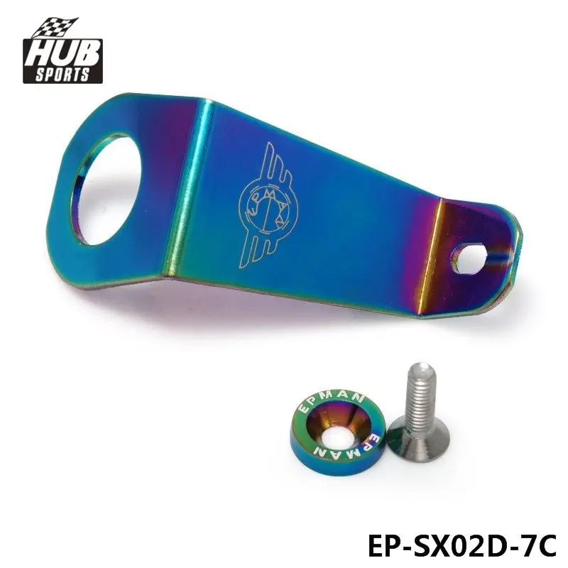 Hubsports - Racing Neo Chrome CNC Billet Aluminum Racing Radiator Stay Bracket Kit For Honda Civic 92-95 EG HU-SX02D-7C