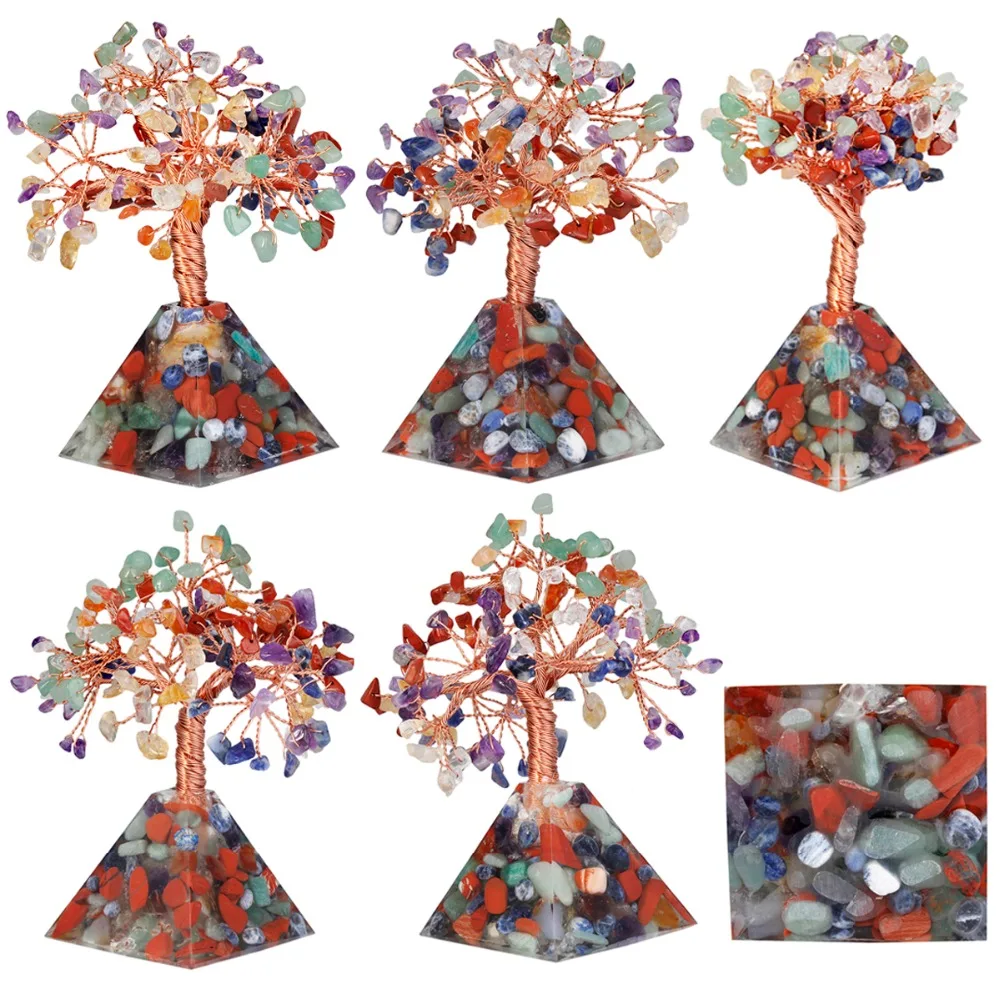 TUMBEELLUWA Natural Crystal Money Tree Pyramid Base Bonsai Feng Shui Wealth Luck Home Office Decor
TUMBEELLUWA Natural Crystal Money Tree Pyramid Base Bonsai Feng Shui Wealth Luck Home Office Decor