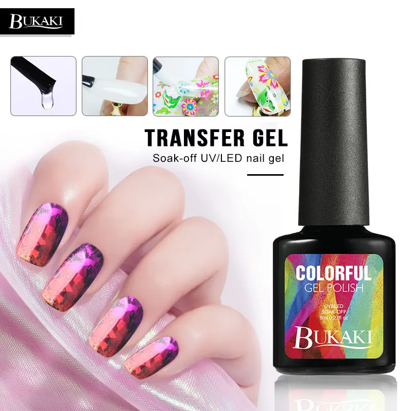 BUKAKI Transfer Gel Soak-off UV/LED Nail Gel Nail Foils Stickers UV Gel Nail Polish Clear Adhesive French Manicure Tools
BUKAKI Transfer Gel Soak-off UV/LED Nail Gel Nail Foils Stickers UV Gel Nail Polish Clear Adhesive French Manicure Tools