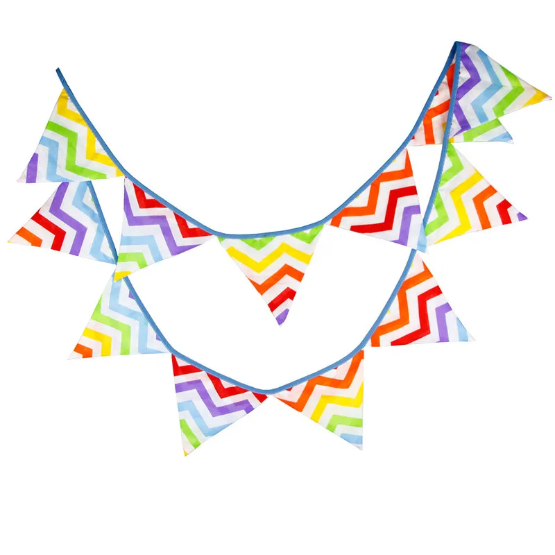 12 Flags 3.2m Rainbow Wave Ripple Cotton Fabric Bunting Pennant Flags Banner Garland Baby Shower/Outdoor DIY Home Decoration
12 Flags 3.2m Rainbow Wave Ripple Cotton Fabric Bunting Pennant Flags Banner Garland Baby Shower/Outdoor DIY Home Decoration