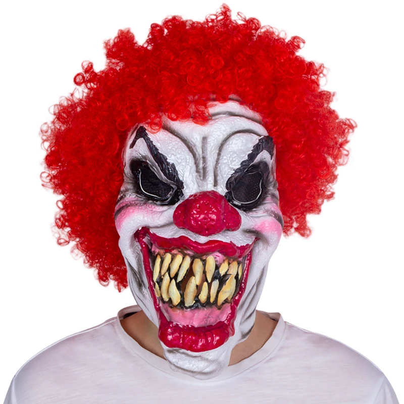 Wide smile dark knight clown mask evil joker clown mask with red hair free shipping
Wide smile dark knight clown mask evil joker clown mask with red hair free shipping