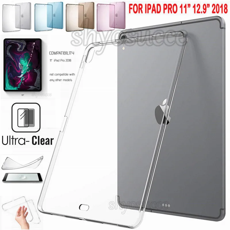 Case For iPad Pro 12.9 11 inch 2018 TPU Clear Transparent Soft Silicone Back Cover Case for iPad Pro 11" 2018
Case For iPad Pro 12.9 11 inch 2018 TPU Clear Transparent Soft Silicone Back Cover Case for iPad Pro 11" 2018