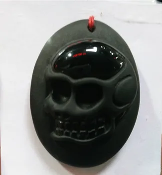 Drop shipping Natural obsidian skull head pendant necklace domineering men and women's money transfer wholesale
Drop shipping Natural obsidian skull head pendant necklace domineering men and women's money transfer wholesale