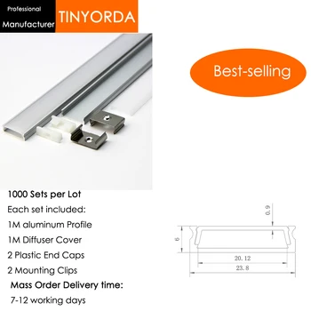 Tinyorda 1000Pcs (1M Length) Led Alu Profile Led Channel Profil for 23mm LED Strip Light 1M LED Profile Alu Profile channel
Tinyorda 1000Pcs (1M Length) Led Alu Profile Led Channel Profil for 23mm LED Strip Light 1M LED Profile Alu Profile channel