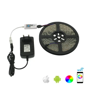 LED Strip Set IP65 Waterproof 5050 RGB 5M/300LED Flexible Strip Light APP Control MIni Wifi RGB Controller 12V 3A Power Adapter
LED Strip Set IP65 Waterproof 5050 RGB 5M/300LED Flexible Strip Light APP Control MIni Wifi RGB Controller 12V 3A Power Adapter