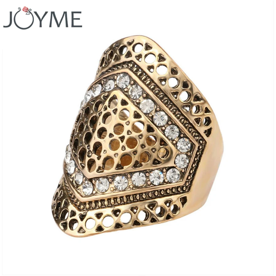 Party Wedding Rings For Women Mosaic Rhinestone Steampunk Antique Gold-Color Geometric Wide Big Ring Bague Femme Anillos
Party Wedding Rings For Women Mosaic Rhinestone Steampunk Antique Gold-Color Geometric Wide Big Ring Bague Femme Anillos