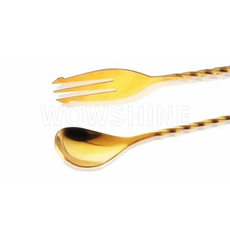 WOWSHINE Free shipping shiny gold high quality Stainless steel swizzlecochleare cocktail shaker spoon 44.5CM longer
WOWSHINE Free shipping shiny gold high quality Stainless steel swizzlecochleare cocktail shaker spoon 44.5CM longer