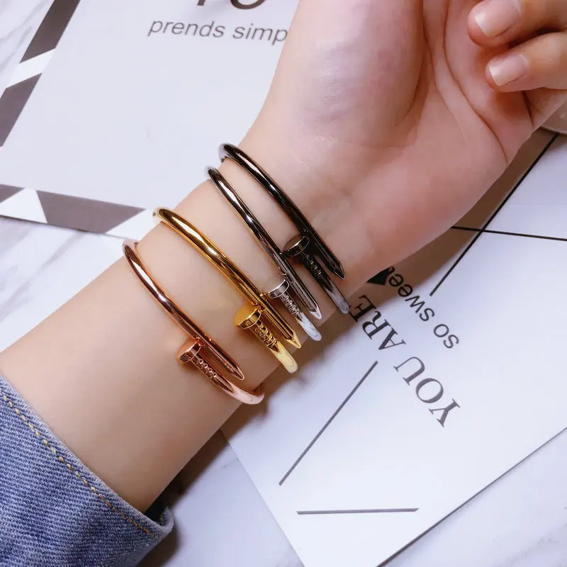 Screws Nail Cuff Bangles Copper Love Bracelets For Women Gold Pulsera Jewelry Stainless Steel Screw Bracelet Pulseiras Femininas
Screws Nail Cuff Bangles Copper Love Bracelets For Women Gold Pulsera Jewelry Stainless Steel Screw Bracelet Pulseiras Femininas