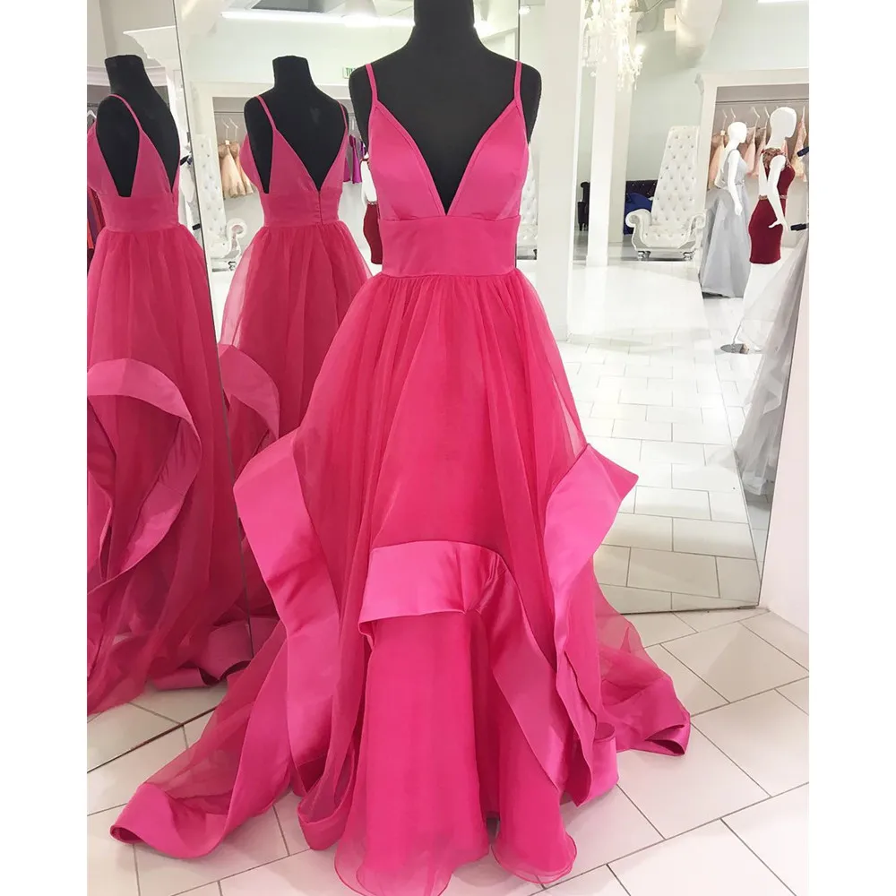 Fuchsia Long Tulle Evening Dress Sweetheart Spaghetti Strap A Line Custom Made Prom Gowns 2019 High Quality Wedding Party Dress
Fuchsia Long Tulle Evening Dress Sweetheart Spaghetti Strap A Line Custom Made Prom Gowns 2019 High Quality Wedding Party Dress