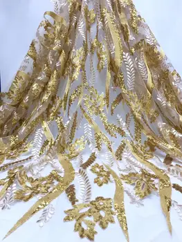 2019 Latest Gold Color French Africa Lace Fabric High Quality African Embroidered Tulle Lace Fabric For Appliqued Wedding Dress
2019 Latest Gold Color French Africa Lace Fabric High Quality African Embroidered Tulle Lace Fabric For Appliqued Wedding Dress