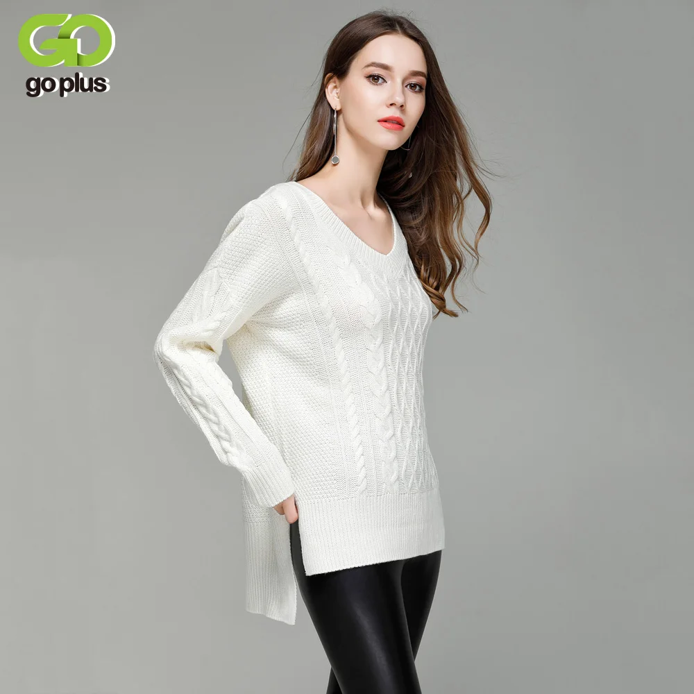 GOPLUS V Neck Cable Knit Sweaters Step Cut Hem Women Pullovers Knitting Long Sleeves Plus Size Spring Autumn Top C4790
GOPLUS V Neck Cable Knit Sweaters Step Cut Hem Women Pullovers Knitting Long Sleeves Plus Size Spring Autumn Top C4790