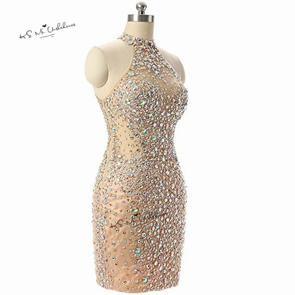 Robe de Cocktail Feestjurken Sexy Champagne Short Cocktail Party Dress Tank Crystals Modest Homecoming Dresses 2018 Open Back
Robe de Cocktail Feestjurken Sexy Champagne Short Cocktail Party Dress Tank Crystals Modest Homecoming Dresses 2018 Open Back