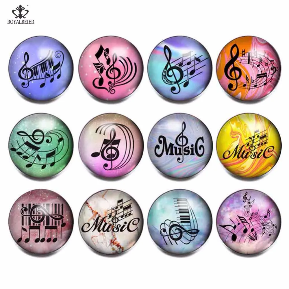 12pcs/lot Mix Musical Note Pattern Glass Charms 18mm Snap Button Jewelry For DIY Snaps Bracelet Snap Necklace Jewelry KG0016
12pcs/lot Mix Musical Note Pattern Glass Charms 18mm Snap Button Jewelry For DIY Snaps Bracelet Snap Necklace Jewelry KG0016