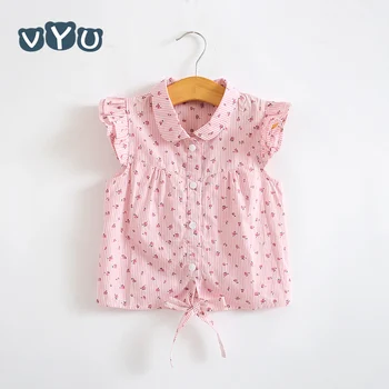 VYU Summer Printing Baby Girl Blouses 2-6year Floral Cotton Casual Kids Lapel Bow Short Sleeves Shirts Baby Tops
VYU Summer Printing Baby Girl Blouses 2-6year Floral Cotton Casual Kids Lapel Bow Short Sleeves Shirts Baby Tops