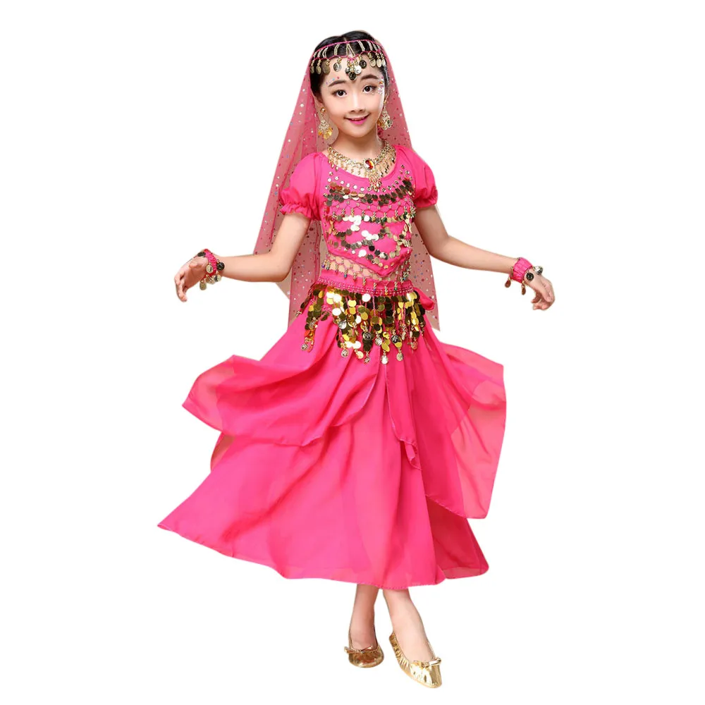 Girls belly dance princess costumes exotic style Kids' Girls Belly Dance Outfit Costume India Dance Clothes Top+Skirt F4 
Girls belly dance princess costumes exotic style Kids' Girls Belly Dance Outfit Costume India Dance Clothes Top+Skirt F4