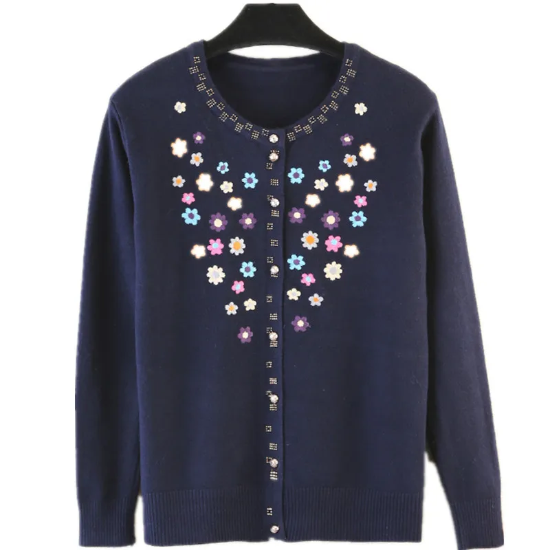 Spring and Autumn Sweater The Elderly Female 50-60 Year Old Mother Grandma Knit Cardigan Coat Single Breasted Printed
Spring and Autumn Sweater The Elderly Female 50-60 Year Old Mother Grandma Knit Cardigan Coat Single Breasted Printed