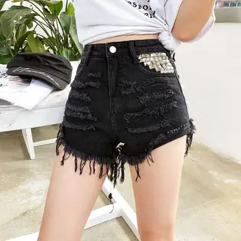 Newest Womens Ripped Denim Shorts Rivet Tassel High Waist Hole Wide Leg Jeans Punk Hot Shorts Sexy Short Feminino J2939
Newest Womens Ripped Denim Shorts Rivet Tassel High Waist Hole Wide Leg Jeans Punk Hot Shorts Sexy Short Feminino J2939