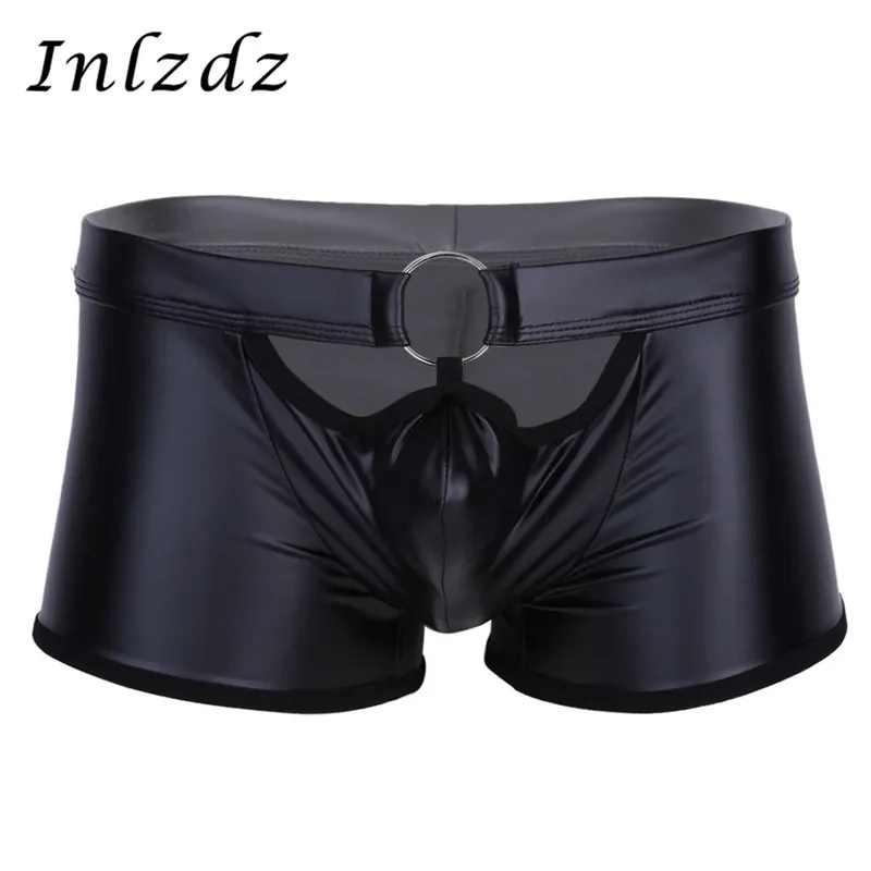 Mens Panties Hot Sexy Lingerie Gay Underwear Faux Leather Boxer Briefs Shorts Bulge Pouch Underwear with O-Ring Male Pants
Mens Panties Hot Sexy Lingerie Gay Underwear Faux Leather Boxer Briefs Shorts Bulge Pouch Underwear with O-Ring Male Pants