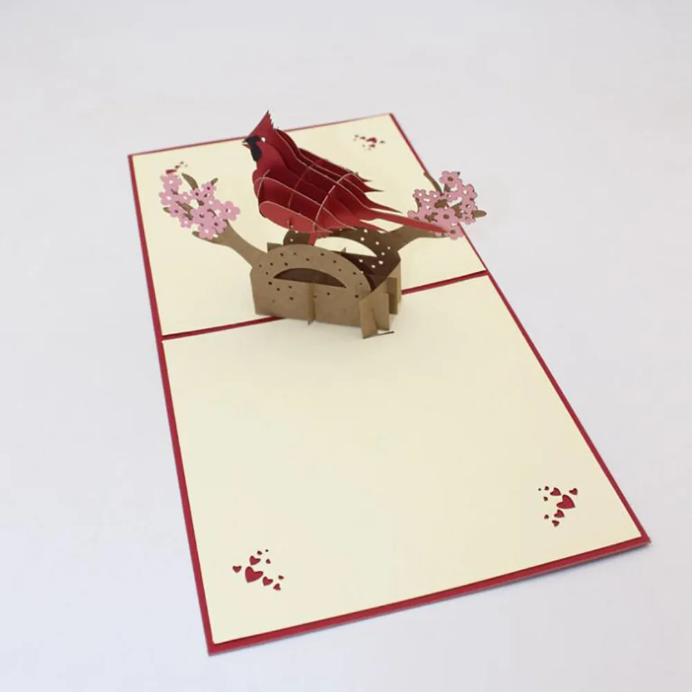Hot Red Bird 3D Pop UP Cards Gift Postcard With Envelope Stickers Wedding Invitation Greeting Card Anniversary Cards Wenskaart
Hot Red Bird 3D Pop UP Cards Gift Postcard With Envelope Stickers Wedding Invitation Greeting Card Anniversary Cards Wenskaart