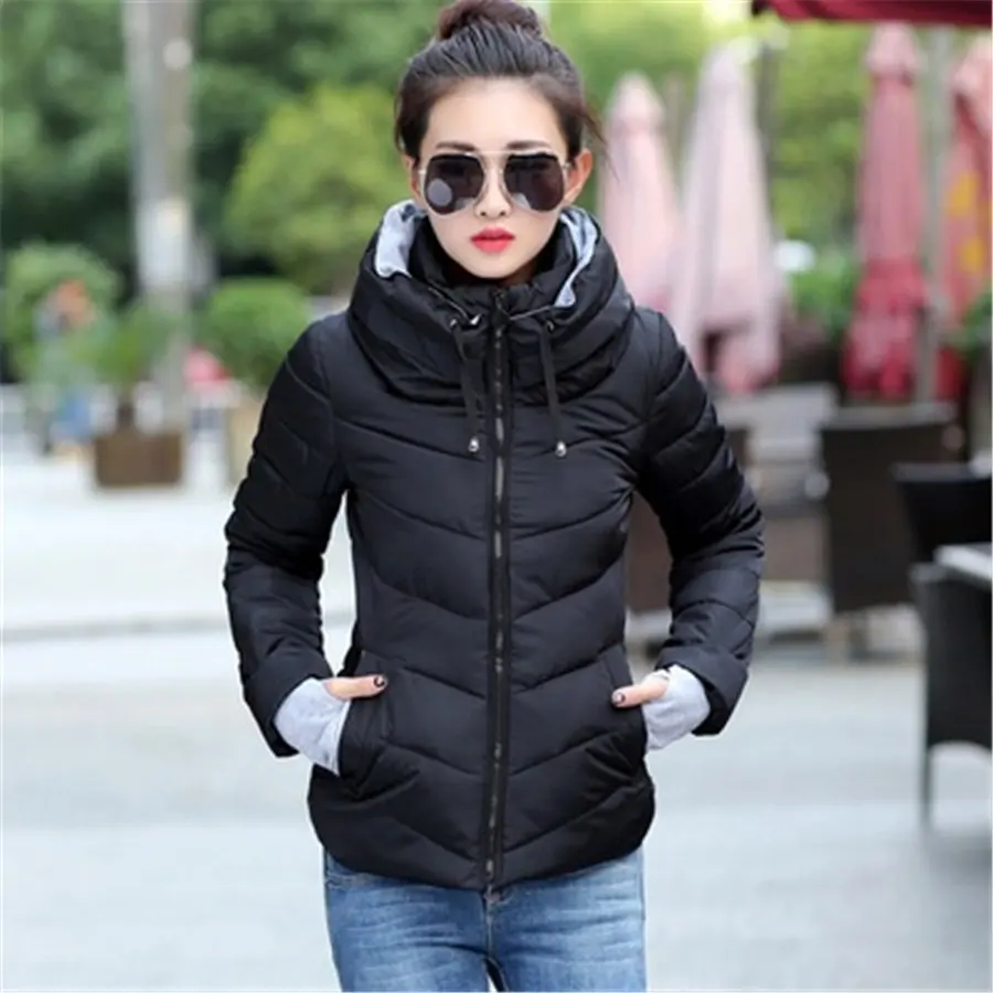 

Zogaa S-3XL Plus Size Woman Winter Coat Female Jacket Parka Slim Fit Casual Padded Hooded Outwear Windbreaker Women Overcoats