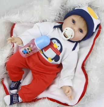 Bebes Reborn BOY doll 22 Inch 55CM Soft Silicone Vinyl reborn baby dolls Lifelike newborn Bebe alive Doll gift for child
Bebes Reborn BOY doll 22 Inch 55CM Soft Silicone Vinyl reborn baby dolls Lifelike newborn Bebe alive Doll gift for child