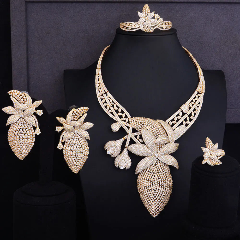GODKI Super Luxury Daffodil Leaf Flower Boom Full Micro Cubic Zirconia Women Wedding Dress Lariat Necklace Earring Jewelry Set
GODKI Super Luxury Daffodil Leaf Flower Boom Full Micro Cubic Zirconia Women Wedding Dress Lariat Necklace Earring Jewelry Set