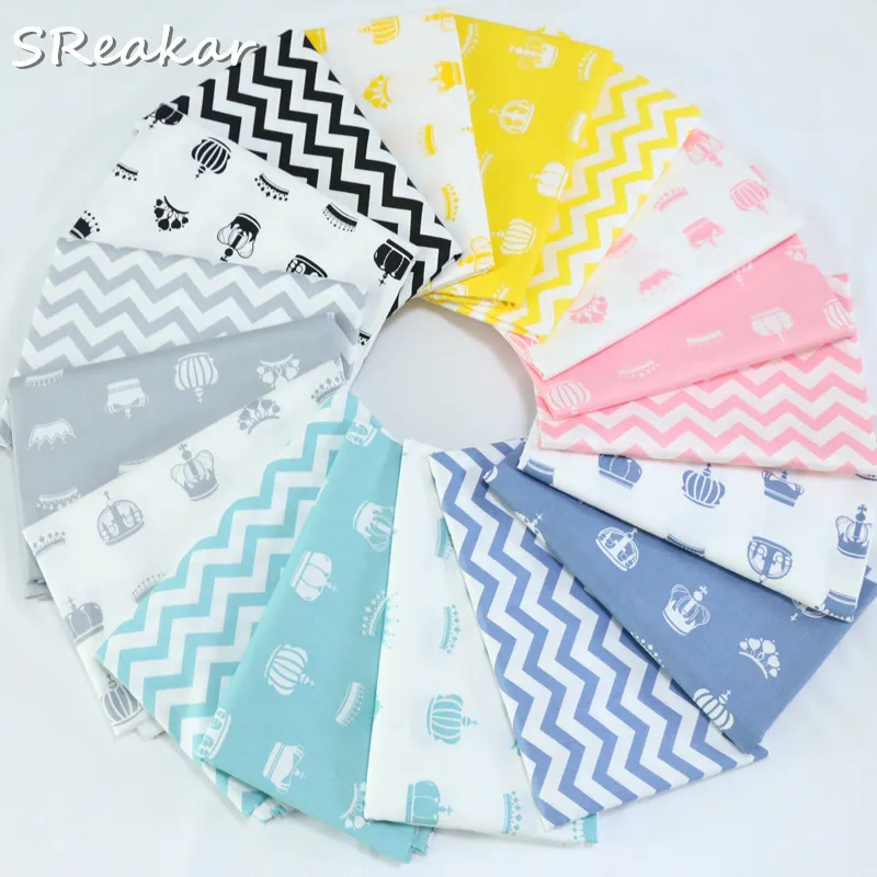 Sraekar,Crown Chevron 100% Cotton Fabric By Meter for Diy Patchwork Quilting Handmade Baby Home Textile Cloth Tissue Tilda
Sraekar,Crown Chevron 100% Cotton Fabric By Meter for Diy Patchwork Quilting Handmade Baby Home Textile Cloth Tissue Tilda