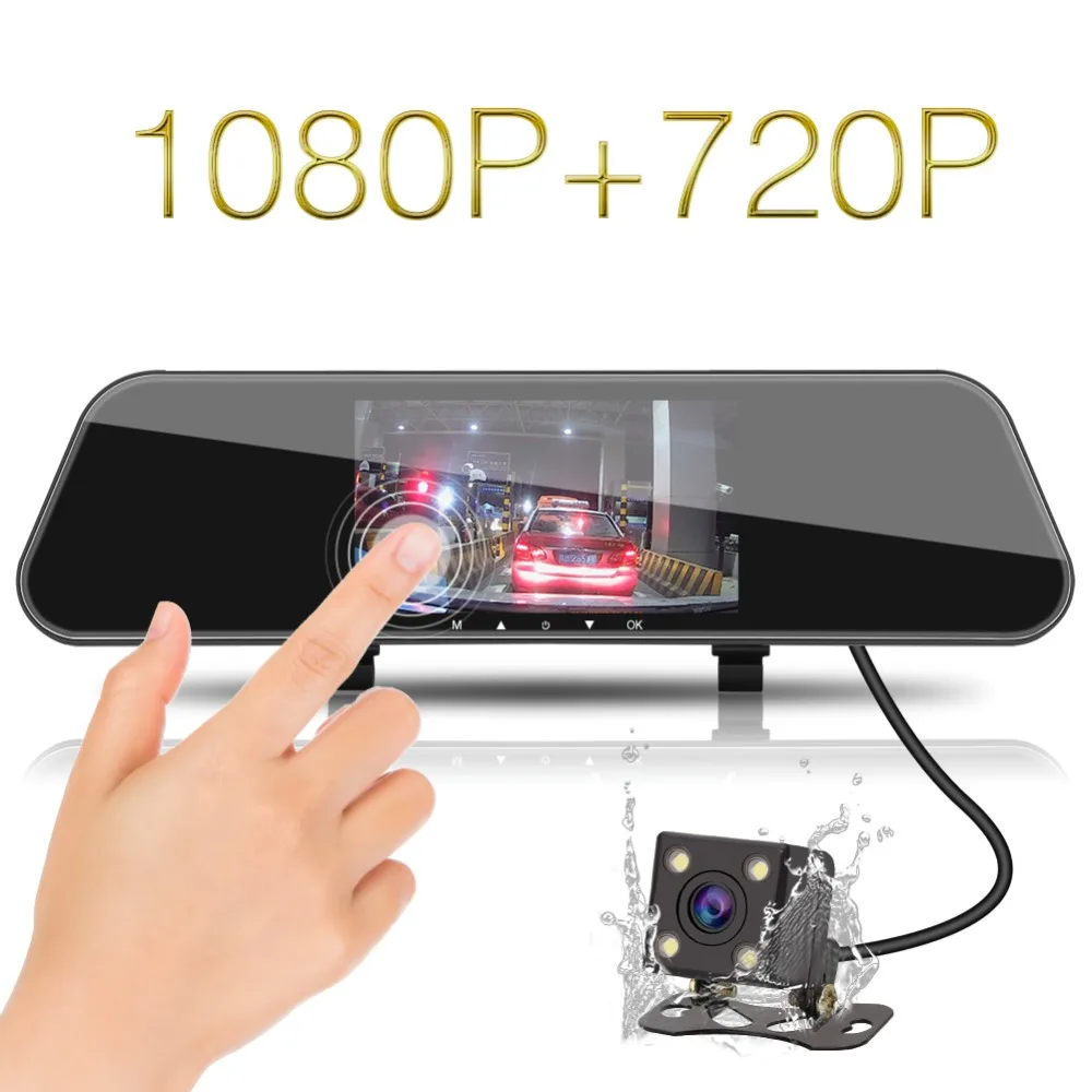 Car DVR 5"IPS Touch Screen Dual Lens Dash Camera Registrator Full HD 1296P/1080P Video Recorder Rearview Mirror Car DVR Dash Cam
Car DVR 5"IPS Touch Screen Dual Lens Dash Camera Registrator Full HD 1296P/1080P Video Recorder Rearview Mirror Car DVR Dash Cam