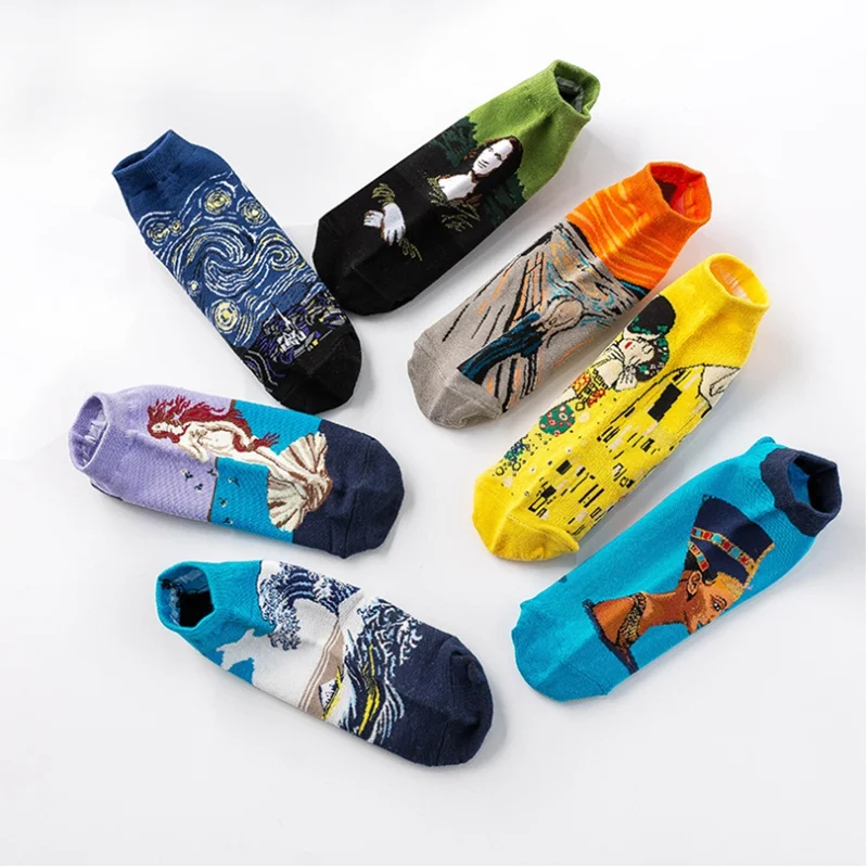 NEW 3D Retro Painting Art Short Socks Slippers Summer Unisex Women Men Funny Novelty Starry Night Vintage Thin Socks HOT
NEW 3D Retro Painting Art Short Socks Slippers Summer Unisex Women Men Funny Novelty Starry Night Vintage Thin Socks HOT