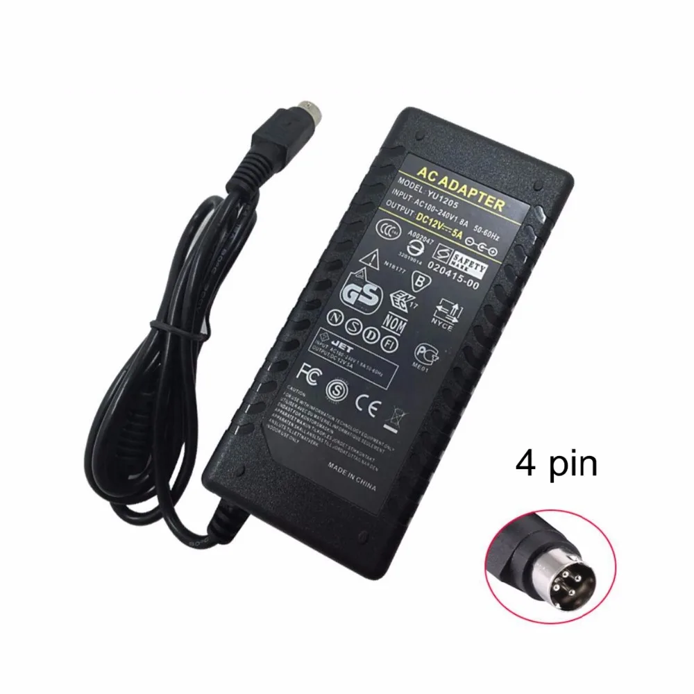 12V5A With IC Chip AC DC Converter Adapter 4 Pin Switching Power Supply 60W 4-Pin For LCD TV Monitor Flat Panel TV DVR Charger
12V5A With IC Chip AC DC Converter Adapter 4 Pin Switching Power Supply 60W 4-Pin For LCD TV Monitor Flat Panel TV DVR Charger