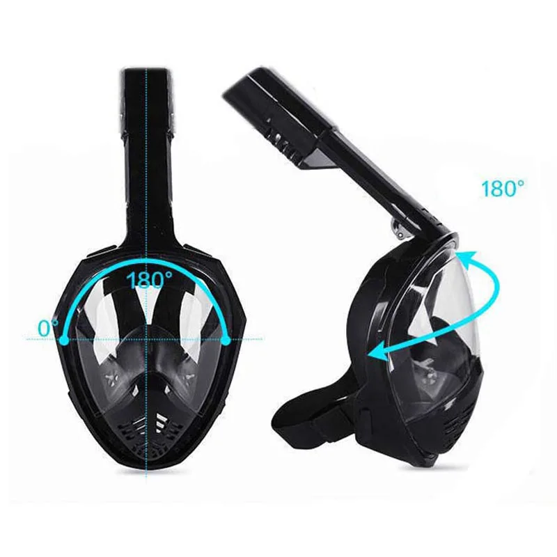 Full Face Panoramic Diving Scuba Mask Anti-fog Swimming Silicone Waterproof Snorkel Masks for Gopro Bracket Snorkeling Equipment 
Full Face Panoramic Diving Scuba Mask Anti-fog Swimming Silicone Waterproof Snorkel Masks for Gopro Bracket Snorkeling Equipment