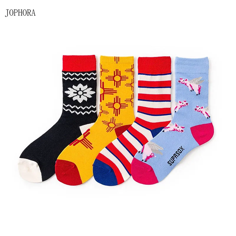 2019 Spring and summer new Korea retro stitching creative fun flying pig personality socks vintage illustration striped socks
2019 Spring and summer new Korea retro stitching creative fun flying pig personality socks vintage illustration striped socks