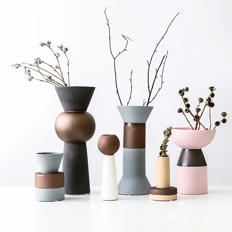 Europe Home ceramic vase Creative matte Matte Design vases tabletop Flower arrangement Ornament geometric vases home decoration
Europe Home ceramic vase Creative matte Matte Design vases tabletop Flower arrangement Ornament geometric vases home decoration
