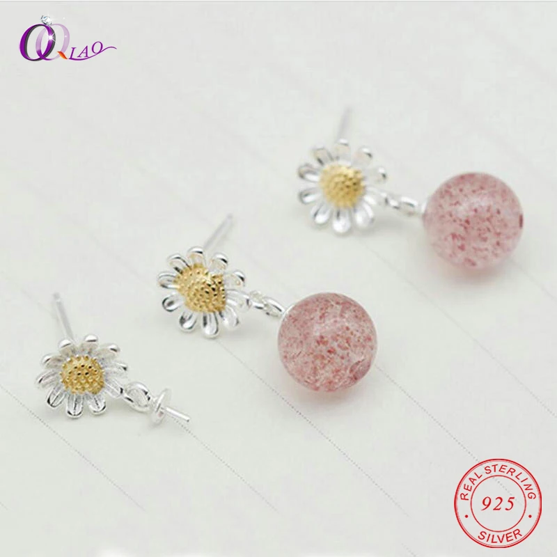A pair 925 sterling silver flower Earring Ear Pin for women jewelry DIY Daisy flower wedding Earrings pins jewelry findings
A pair 925 sterling silver flower Earring Ear Pin for women jewelry DIY Daisy flower wedding Earrings pins jewelry findings