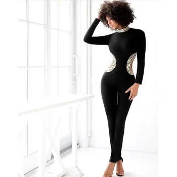 Top Quality Sexy Long Sleeve Beading Black Bandage Jumpsuit 2018 Celebrity Designer Fashion Jumpsuit
Top Quality Sexy Long Sleeve Beading Black Bandage Jumpsuit 2018 Celebrity Designer Fashion Jumpsuit