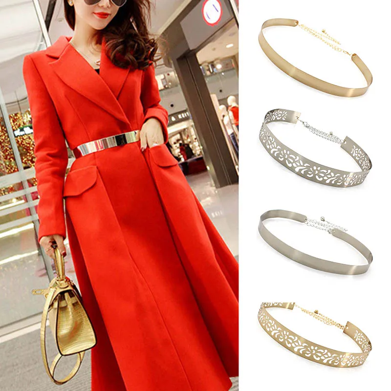 High Quality Retro Elegant Metal Wide Belts For Women Coat Dress Wild Golden Waistband Wide Waist Chain Luxury Metal Chain Belt
High Quality Retro Elegant Metal Wide Belts For Women Coat Dress Wild Golden Waistband Wide Waist Chain Luxury Metal Chain Belt