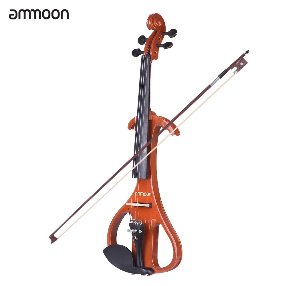 ammoon Full Size 4/4 Solid Wood Electric Silent Violin Fiddle Style-4 Ebony Fingerboard Pegs Chin Rest Tailpiece Bow Hard Case
ammoon Full Size 4/4 Solid Wood Electric Silent Violin Fiddle Style-4 Ebony Fingerboard Pegs Chin Rest Tailpiece Bow Hard Case