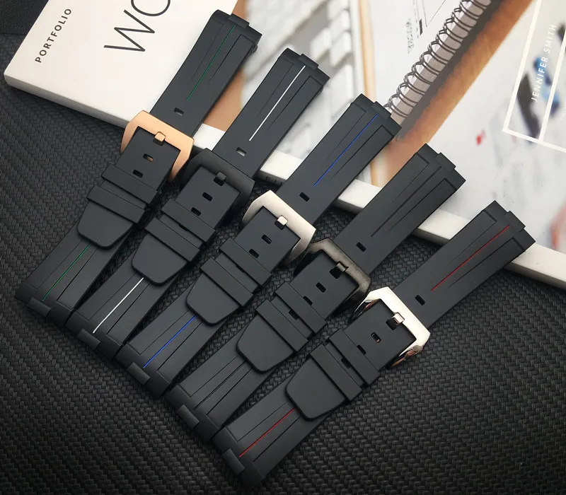Top quality Black 24mm Rubber Silicone band Waterproof with Needle Buckle Watchband fit for Panerai strap Watch Accessories tool
Top quality Black 24mm Rubber Silicone band Waterproof with Needle Buckle Watchband fit for Panerai strap Watch Accessories tool