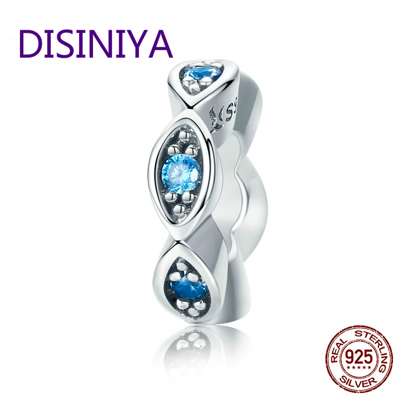 BAMOER Real 100% 925 Sterling Silver Lucky Blue Eye Glittering CZ Spacer Charm Beads fit Original Women Bracelet Jewelry SCC513
BAMOER Real 100% 925 Sterling Silver Lucky Blue Eye Glittering CZ Spacer Charm Beads fit Original Women Bracelet Jewelry SCC513