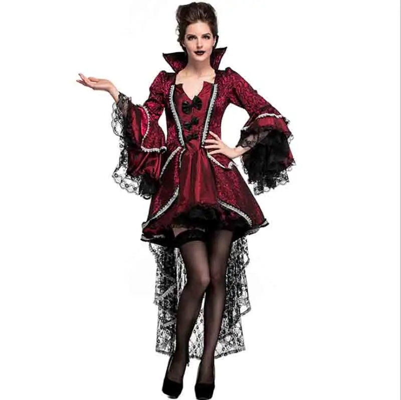 Fantasia Halloween Carnival Adult Women Devil Vampire Cosplay Costume Female Royal Count Vampire Costume Fancy Dress Plus Size
Fantasia Halloween Carnival Adult Women Devil Vampire Cosplay Costume Female Royal Count Vampire Costume Fancy Dress Plus Size